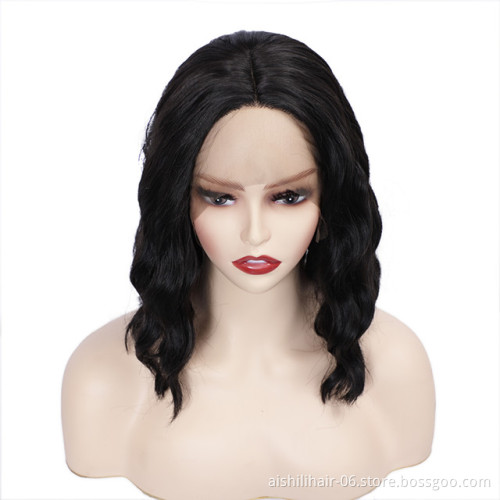 aishili lace front wig pre plucked side part ventors warter wave wigs synthetic hair wigs for black women
